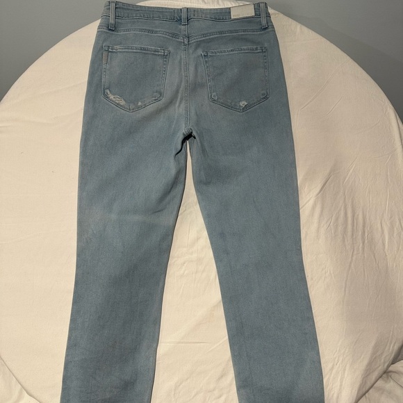 Paige Cindy Crop High Rise Straight Leg Jeans Women’s Size 29 Light Wash - Picture 2 of 7